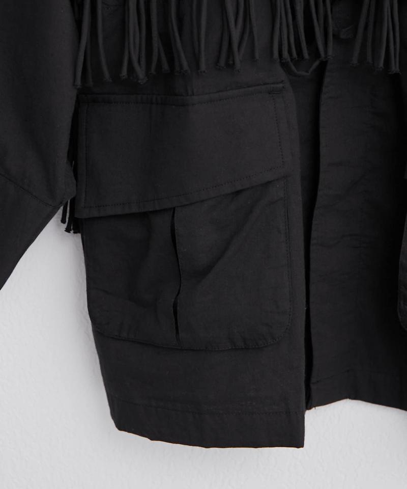 crinkle fringe M65 jacket