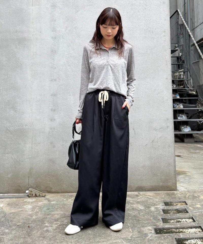 【低身長・高身長対応/サイズ展開あり】【新色追加】スタイルアップ柔らかワイドイージーパンツ