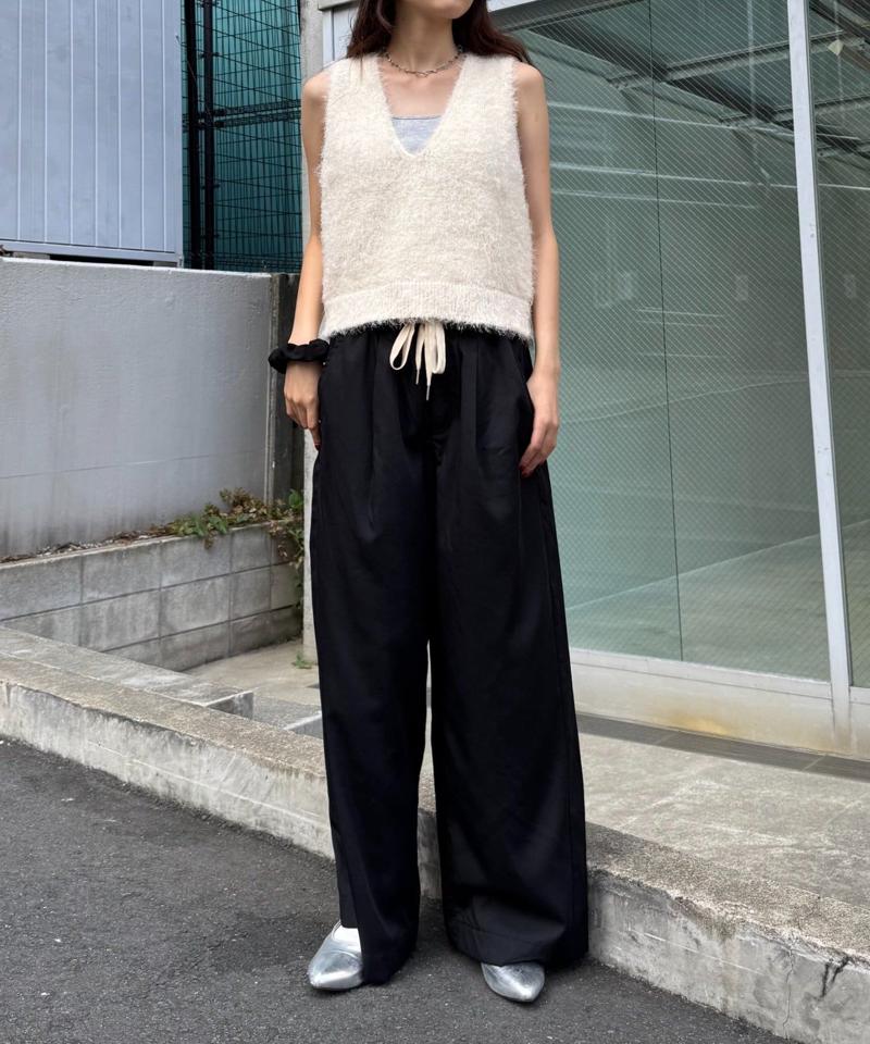 【低身長・高身長対応/サイズ展開あり】【新色追加】スタイルアップ柔らかワイドイージーパンツ
