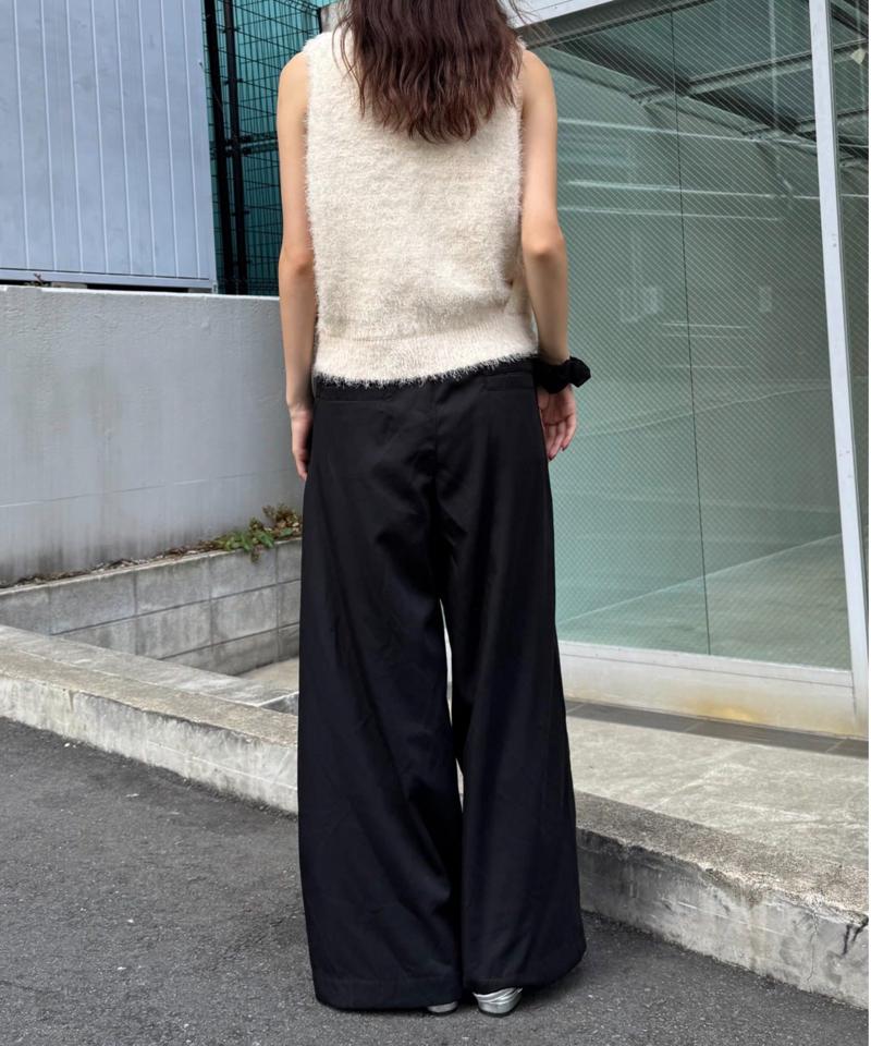 【低身長・高身長対応/サイズ展開あり】【新色追加】スタイルアップ柔らかワイドイージーパンツ