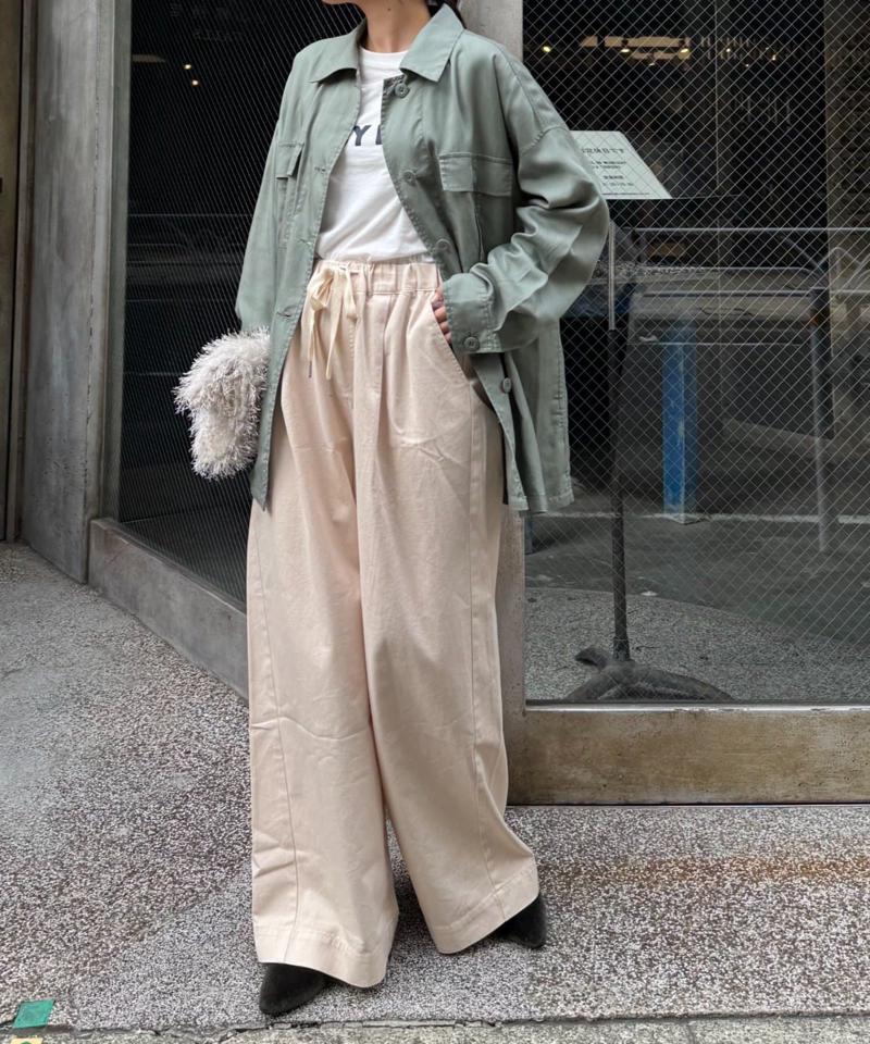 【低身長・高身長対応/サイズ展開あり】【新色追加】スタイルアップ柔らかワイドイージーパンツ