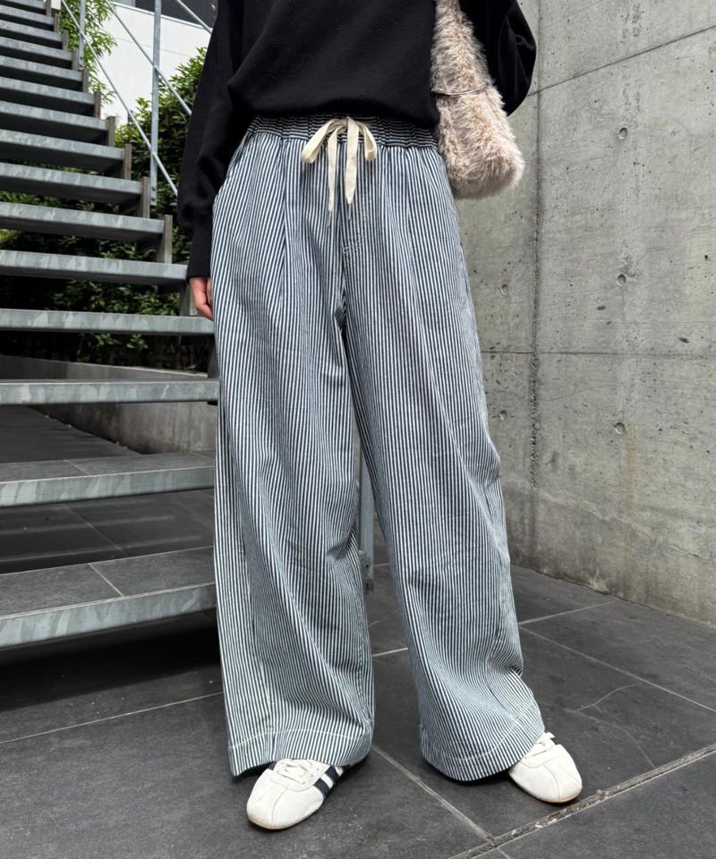 【低身長・高身長対応/サイズ展開あり】【新色追加】スタイルアップ柔らかワイドイージーパンツ