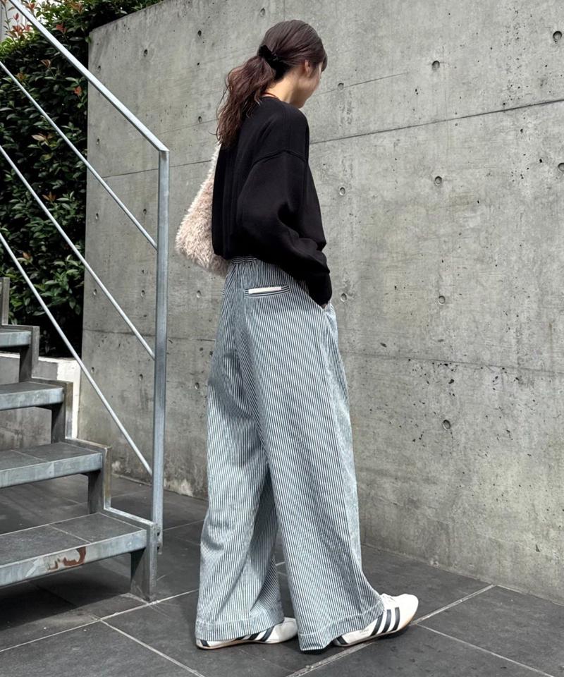 【低身長・高身長対応/サイズ展開あり】【新色追加】スタイルアップ柔らかワイドイージーパンツ