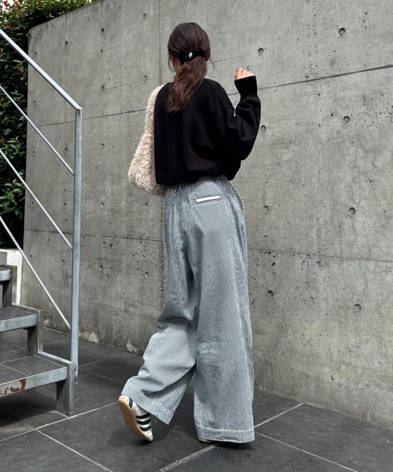 【低身長・高身長対応/サイズ展開あり】【新色追加】スタイルアップ柔らかワイドイージーパンツ