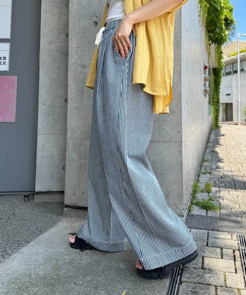 【低身長・高身長対応/サイズ展開あり】【新色追加】スタイルアップ柔らかワイドイージーパンツ