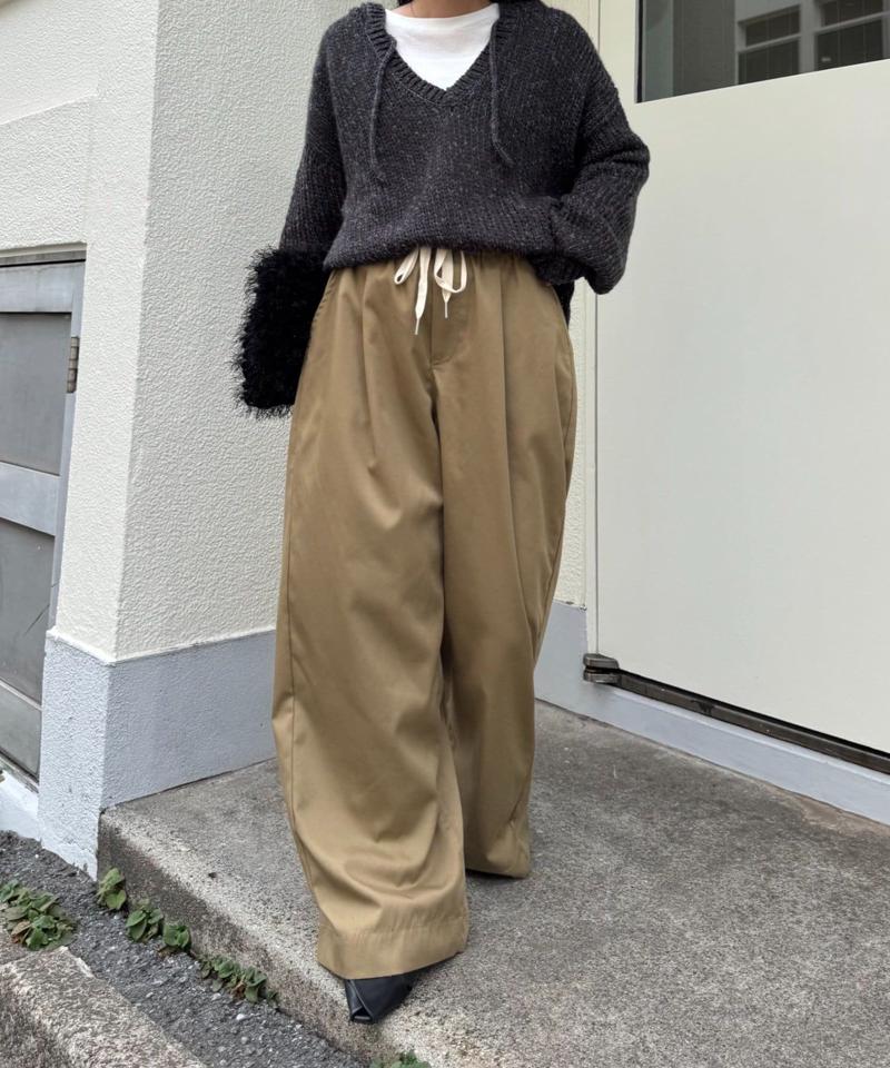 【低身長・高身長対応/サイズ展開あり】【新色追加】スタイルアップ柔らかワイドイージーパンツ