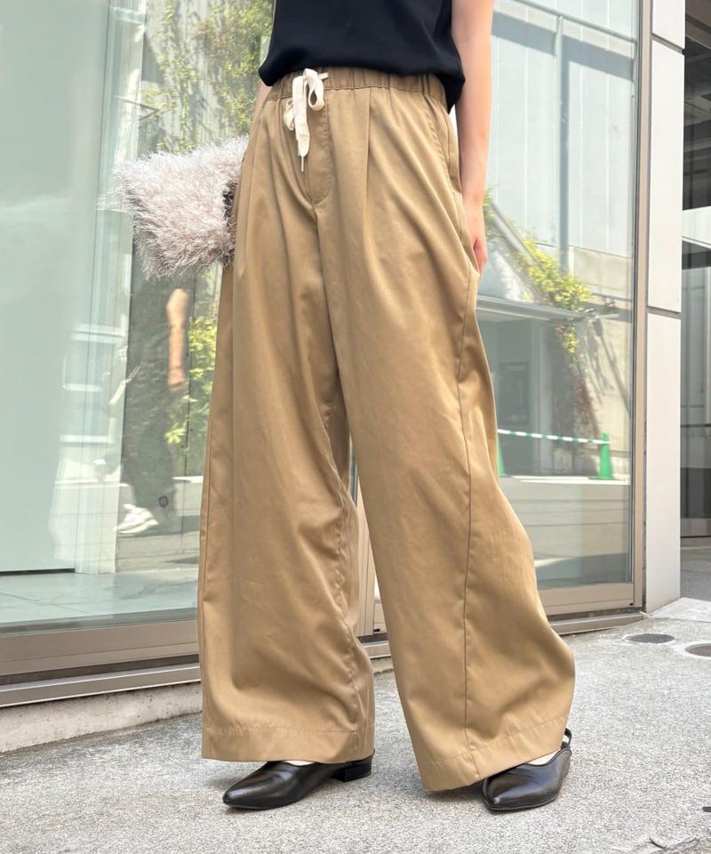 【低身長・高身長対応/サイズ展開あり】【新色追加】スタイルアップ柔らかワイドイージーパンツ