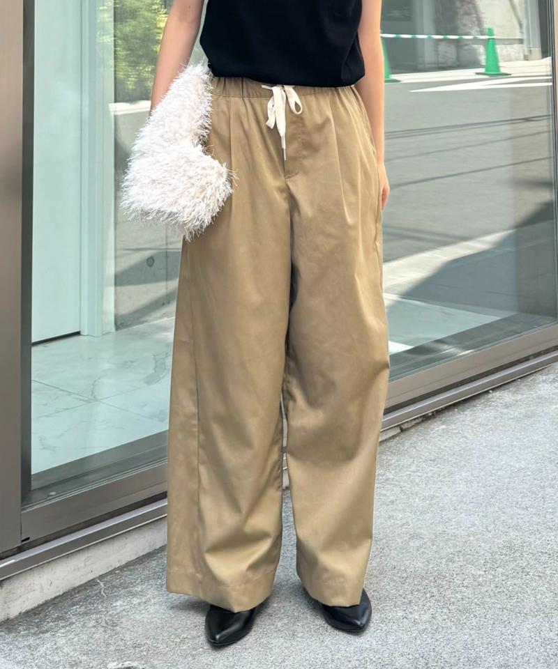 【低身長・高身長対応/サイズ展開あり】【新色追加】スタイルアップ柔らかワイドイージーパンツ