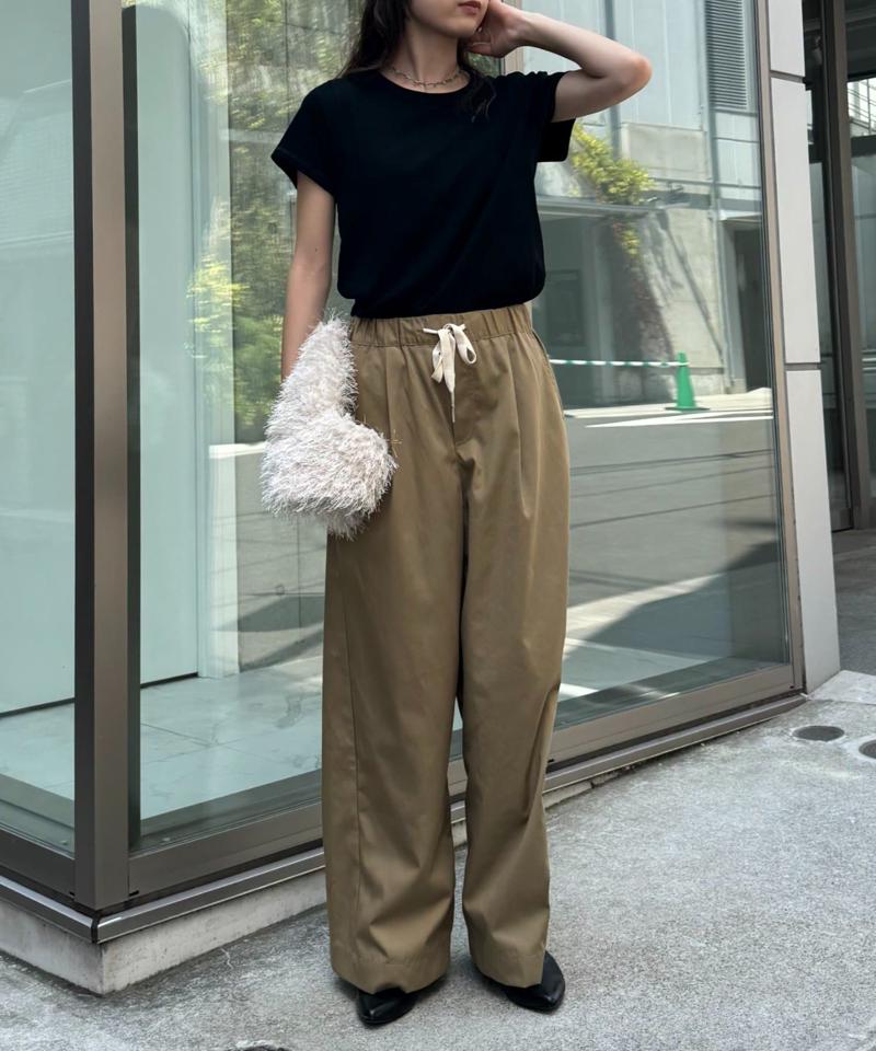 【低身長・高身長対応/サイズ展開あり】【新色追加】スタイルアップ柔らかワイドイージーパンツ