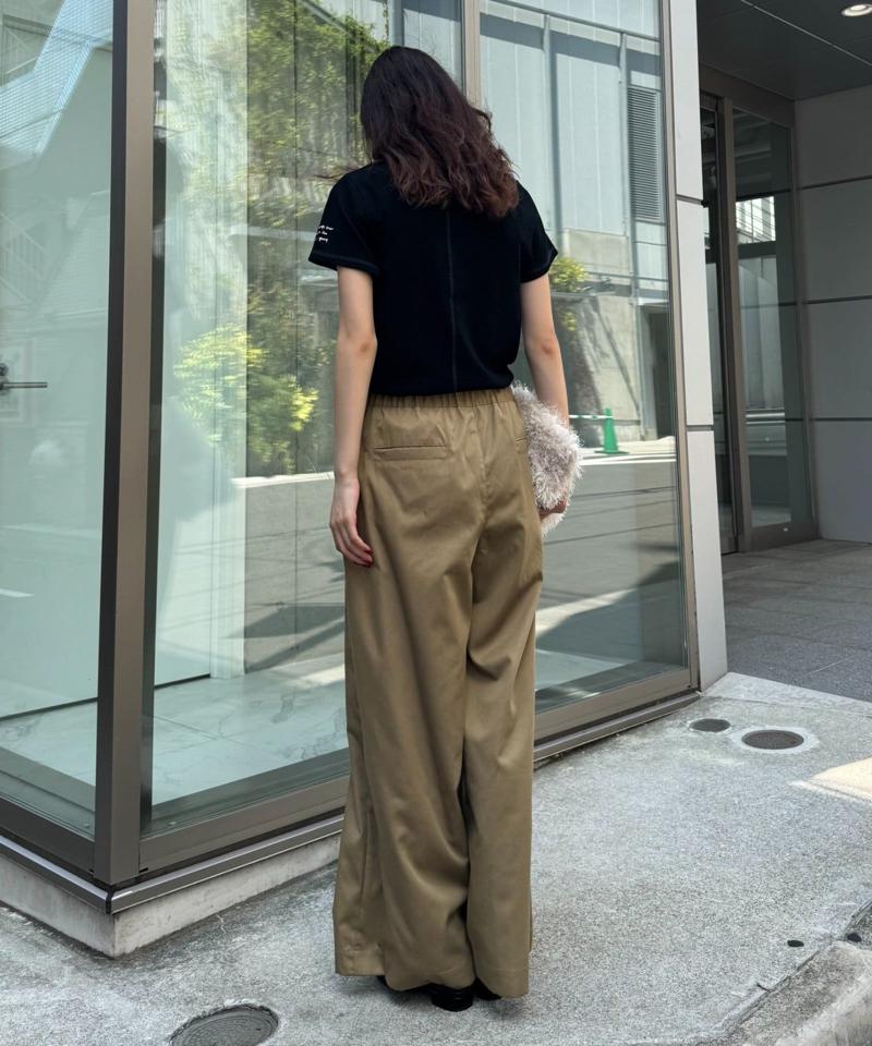 【低身長・高身長対応/サイズ展開あり】【新色追加】スタイルアップ柔らかワイドイージーパンツ