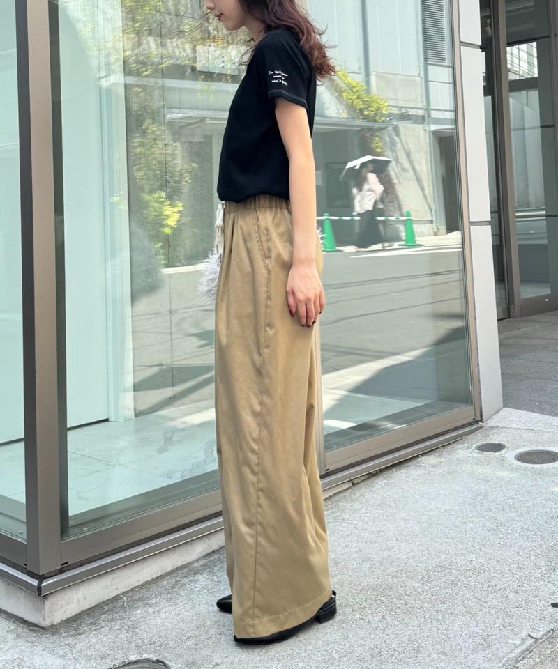 【低身長・高身長対応/サイズ展開あり】【新色追加】スタイルアップ柔らかワイドイージーパンツ