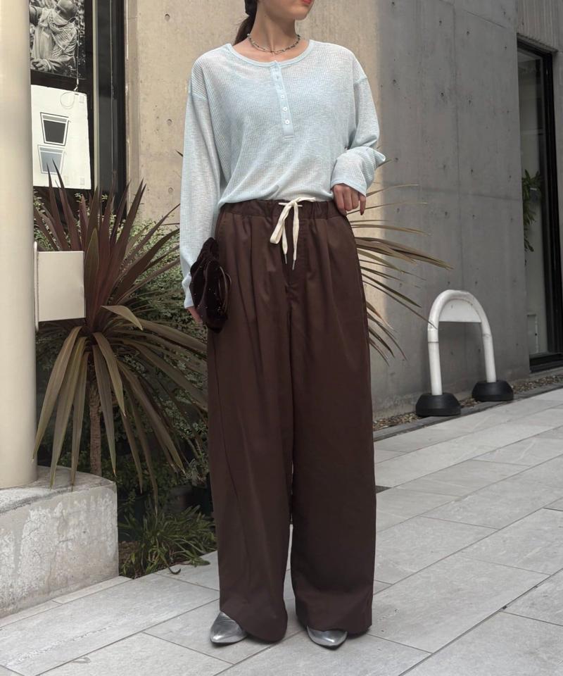 【低身長・高身長対応/サイズ展開あり】【新色追加】スタイルアップ柔らかワイドイージーパンツ