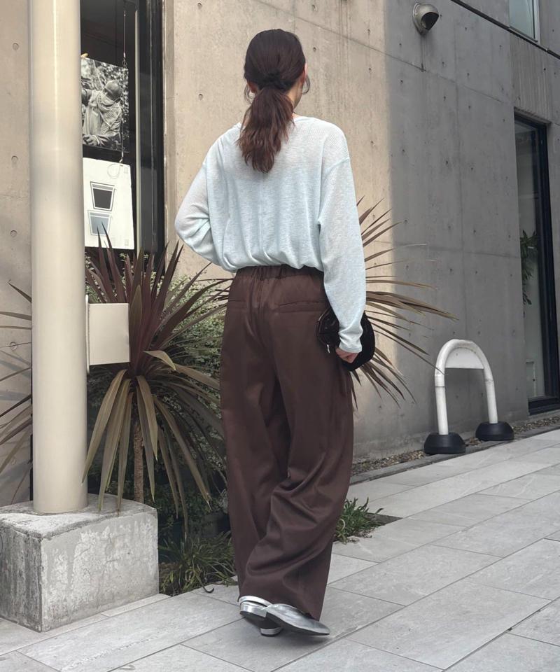 【低身長・高身長対応/サイズ展開あり】【新色追加】スタイルアップ柔らかワイドイージーパンツ