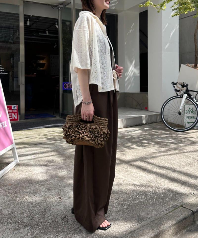 【低身長・高身長対応/サイズ展開あり】【新色追加】スタイルアップ柔らかワイドイージーパンツ