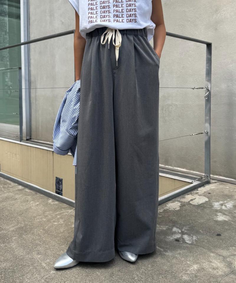 【低身長・高身長対応/サイズ展開あり】【新色追加】スタイルアップ柔らかワイドイージーパンツ