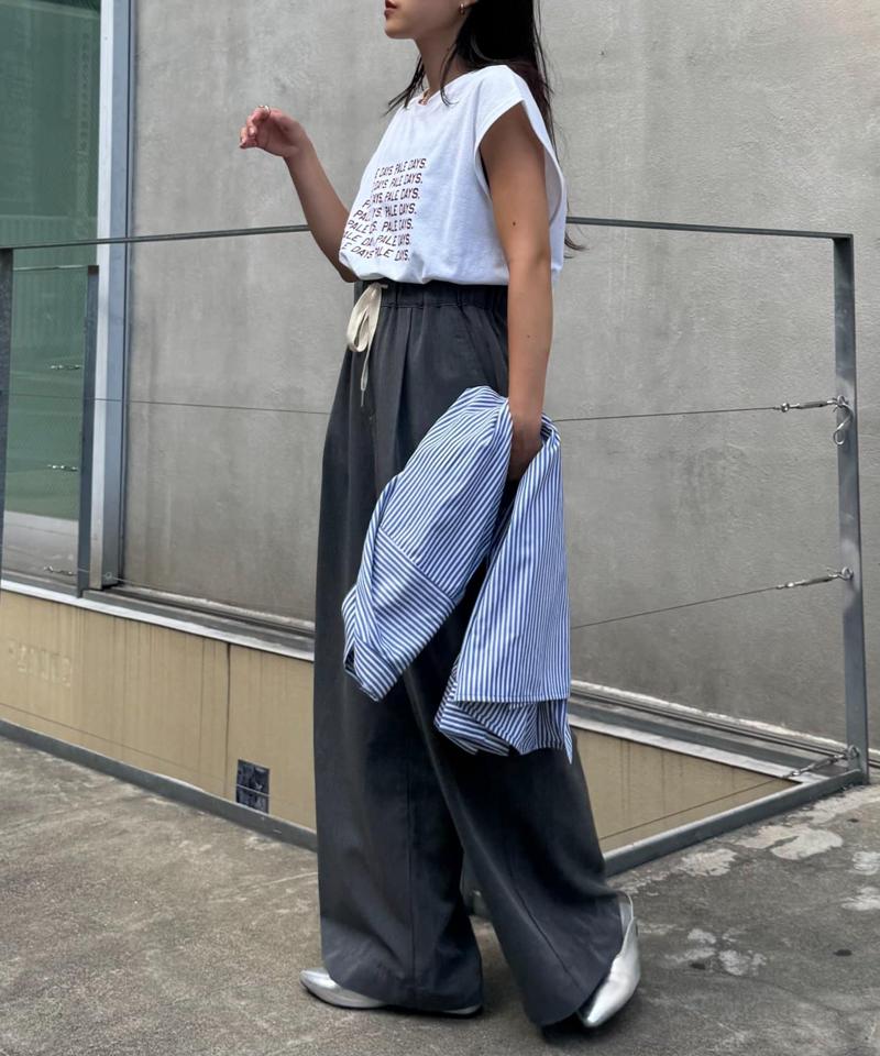 【低身長・高身長対応/サイズ展開あり】【新色追加】スタイルアップ柔らかワイドイージーパンツ