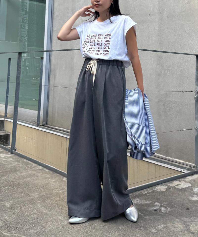 【低身長・高身長対応/サイズ展開あり】【新色追加】スタイルアップ柔らかワイドイージーパンツ
