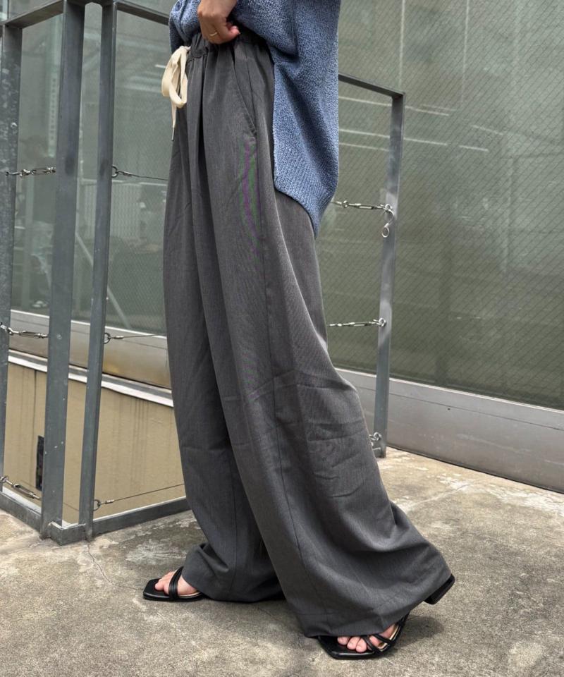 【低身長・高身長対応/サイズ展開あり】【新色追加】スタイルアップ柔らかワイドイージーパンツ