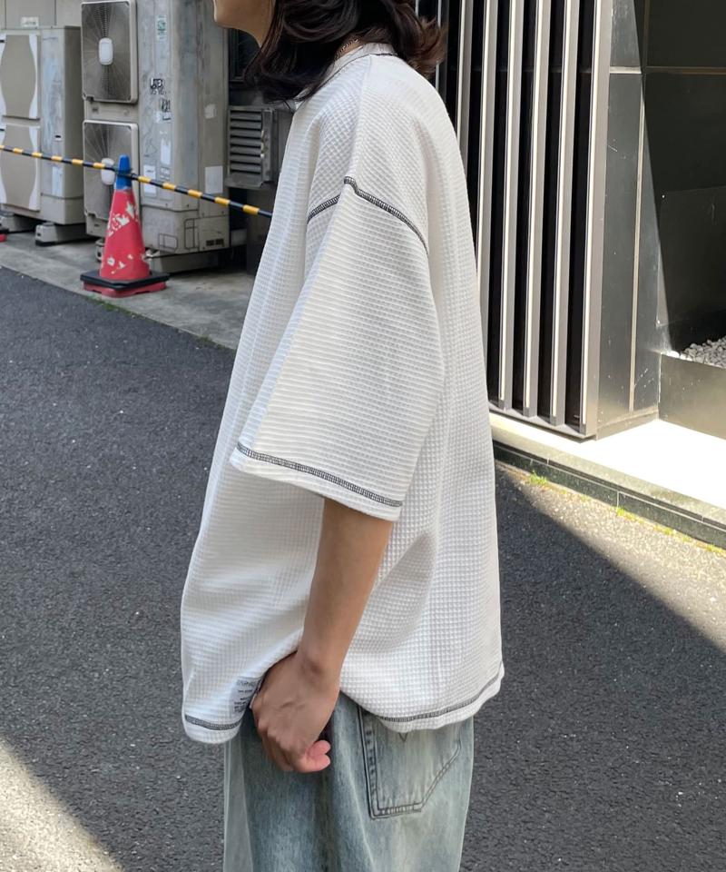 ヴィンテージライクワッフルBIGTシャツ
