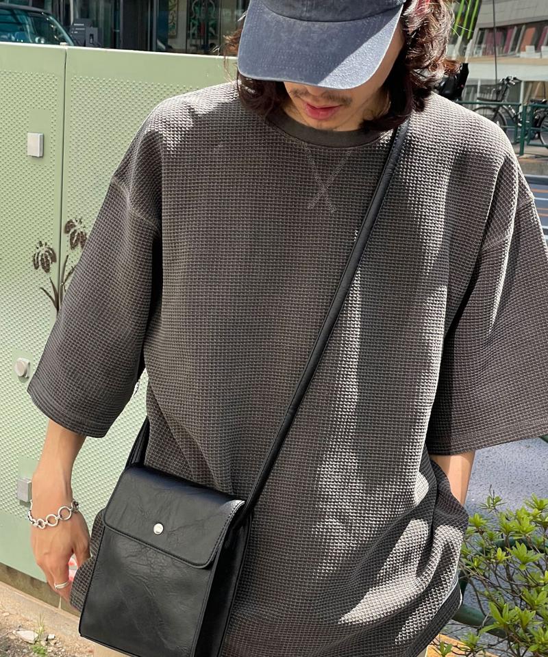 ヴィンテージライクワッフルBIGTシャツ