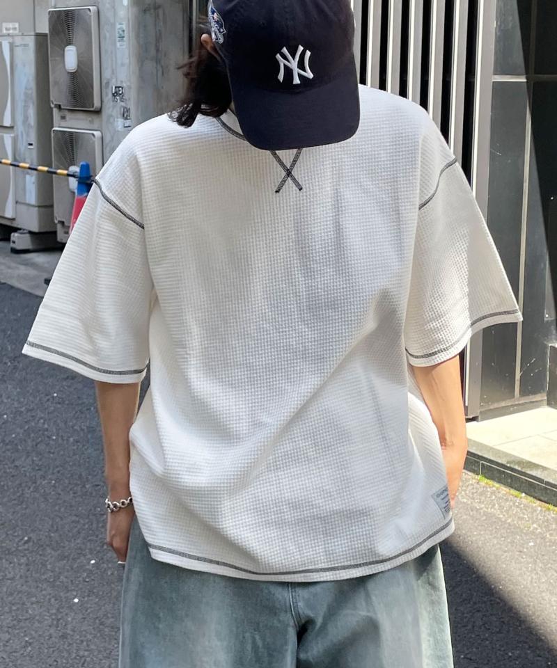 ヴィンテージライクワッフルBIGTシャツ