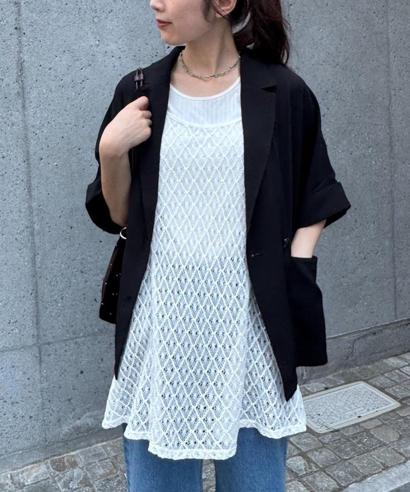 【夏の体型カバーに】柄アソートマルチウェイキャミチュニック