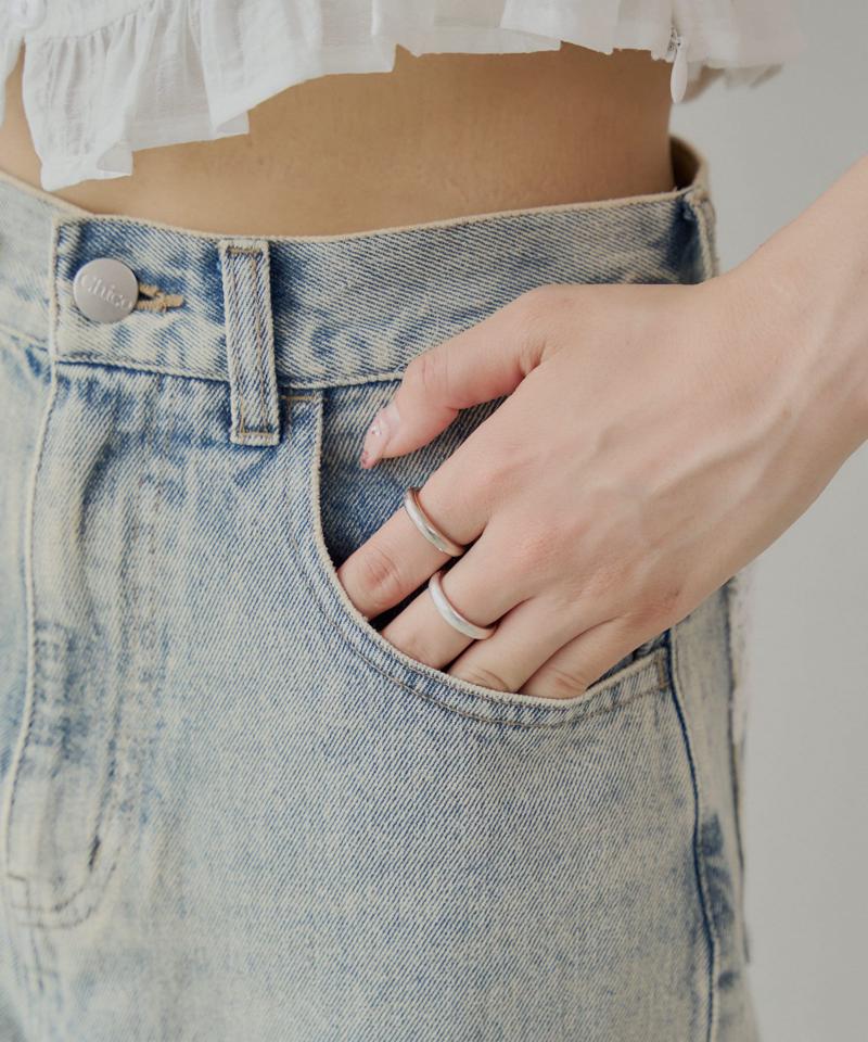 ポケットレースワイドデニム