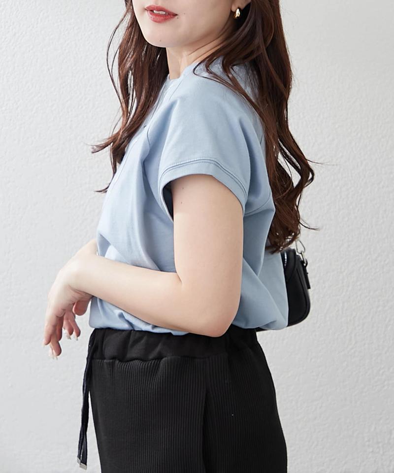 【8色展開！】オーガニック素材、華奢見えフレンチTシャツ