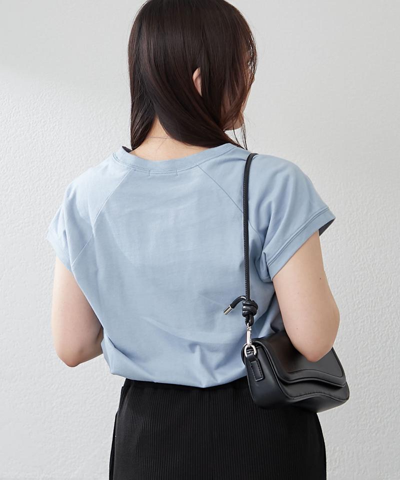 【8色展開！】オーガニック素材、華奢見えフレンチTシャツ