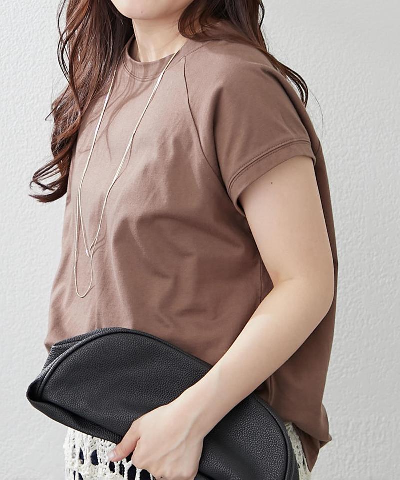 【8色展開！】オーガニック素材、華奢見えフレンチTシャツ