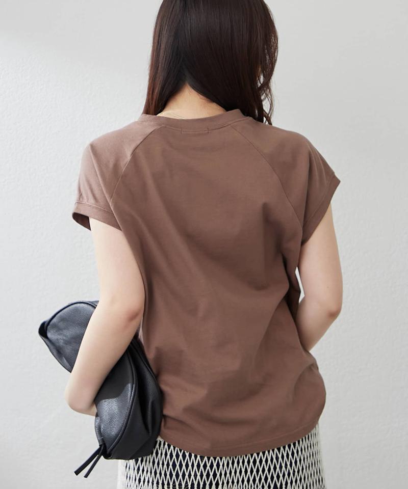 【8色展開！】オーガニック素材、華奢見えフレンチTシャツ