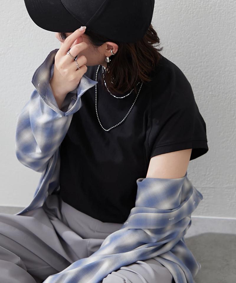 【8色展開！】オーガニック素材、華奢見えフレンチTシャツ