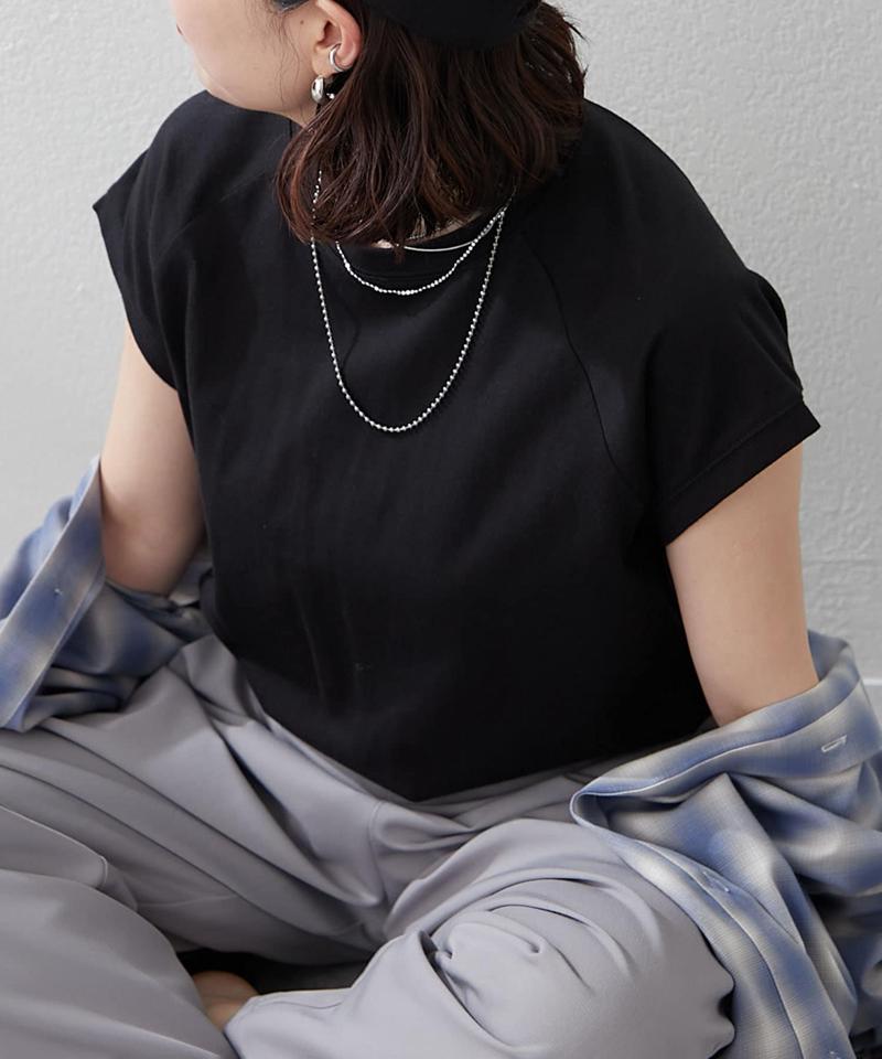 【8色展開！】オーガニック素材、華奢見えフレンチTシャツ