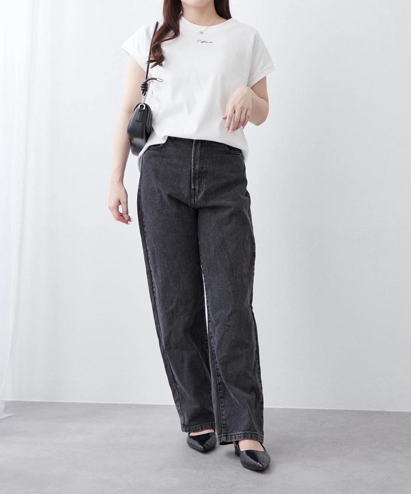 【8色展開！】オーガニック素材、華奢見えフレンチTシャツ
