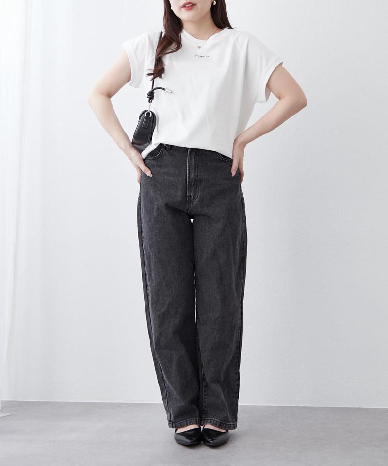 【8色展開！】オーガニック素材、華奢見えフレンチTシャツ