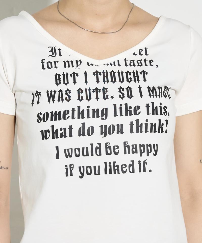 メッセージVネックTEE