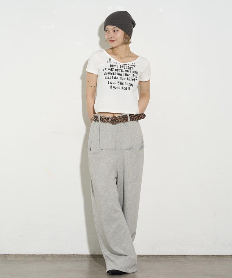 メッセージVネックTEE