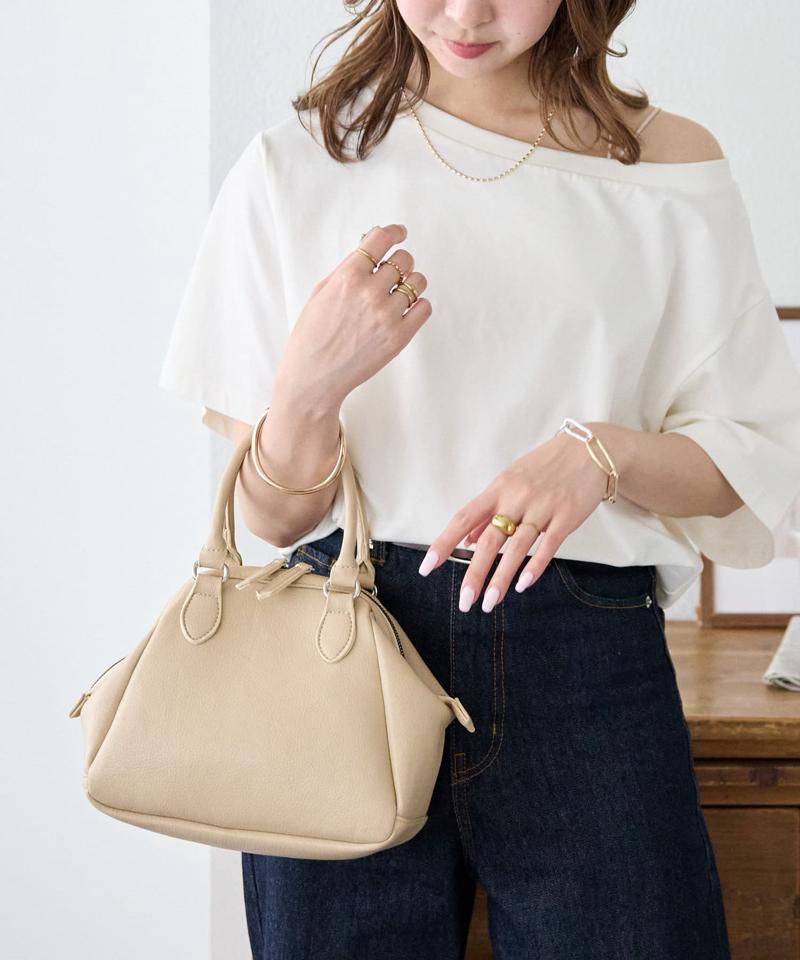 【600mlペットボトル収納可◎ / 収納力抜群♪】フレームソフトボストンバッグ《詳細動画あり》