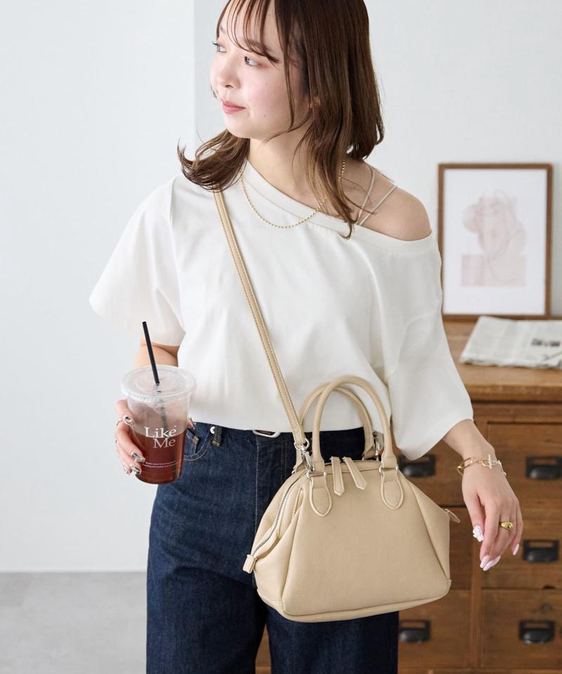 【600mlペットボトル収納可◎ / 収納力抜群♪】フレームソフトボストンバッグ《詳細動画あり》