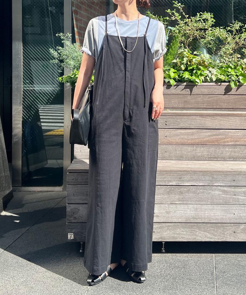 【体型カバー／1枚で決まる配色Tシャツ】バックライン配色カットソー