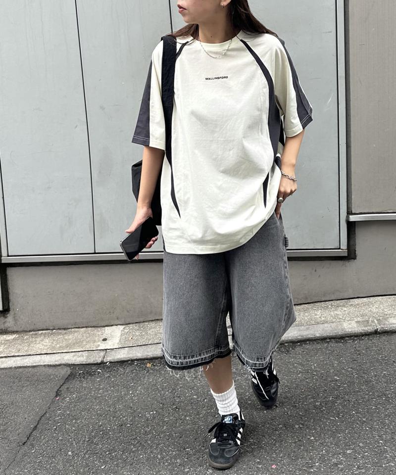 【ユニセックス】カラーブロックフットボールＴシャツ