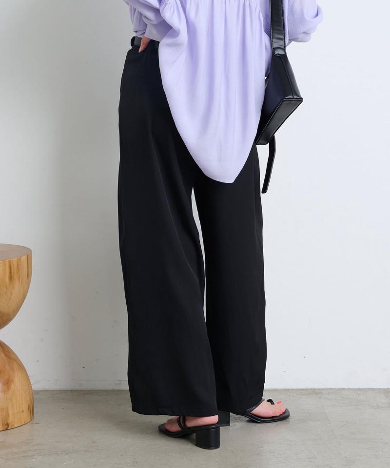 【サイズ展開あり】ループ付きトロミワイドパンツ