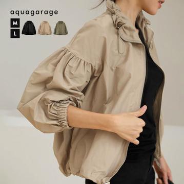 ショート丈ギャザーブルゾン レディース 春 秋 冬