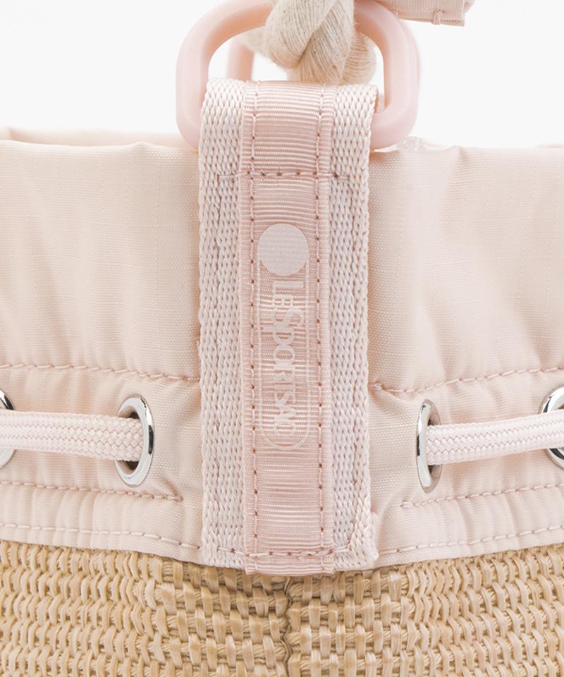 RAFFIA MINI BUCKETピーチブラッシュラフィア