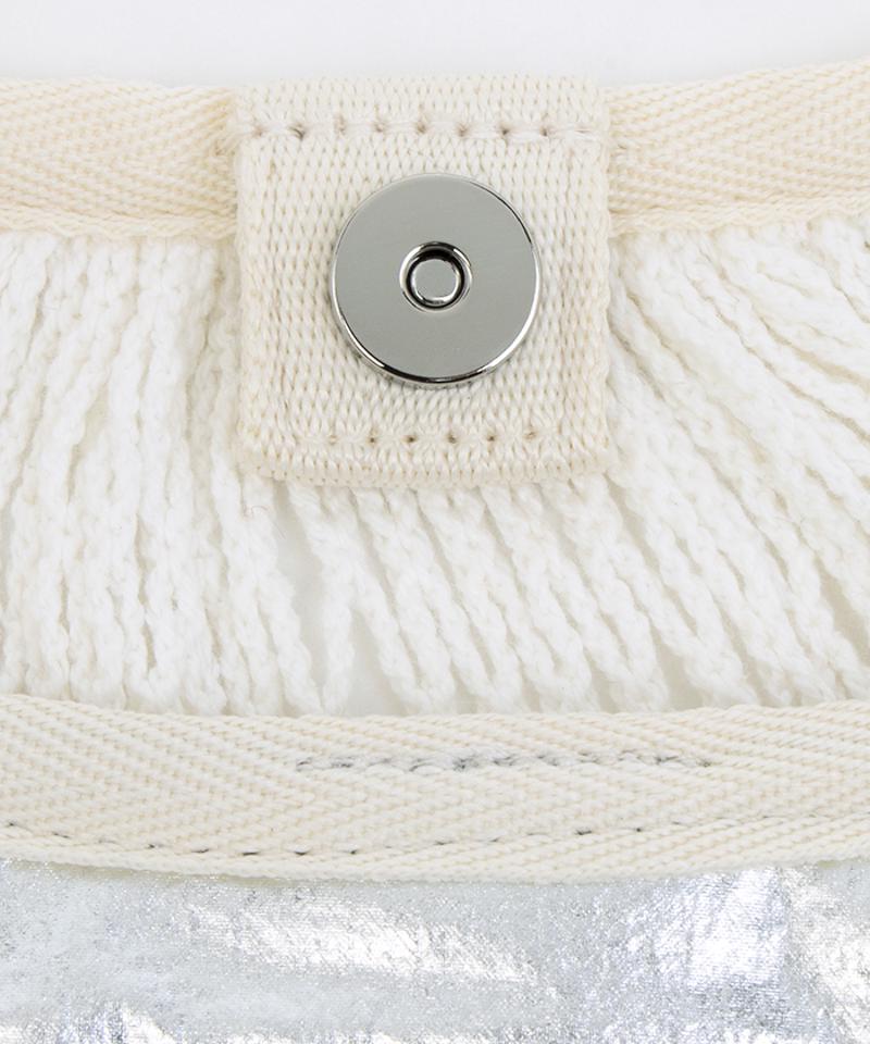 MED NET TOTE BAGフィッシュネットシルバーホイル