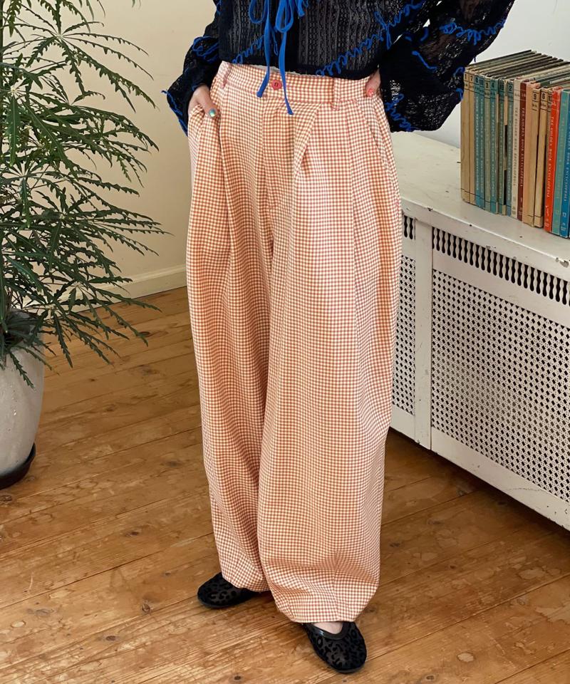 5/1(木)10：00～予約販売開始【HELLO.SANFRANCISCO/ハローサンフランシスコ】ギンガムチェックランタンパンツ
