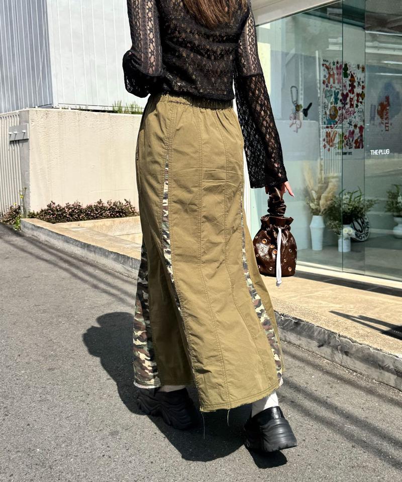 カモ柄切替ミリタリースカート