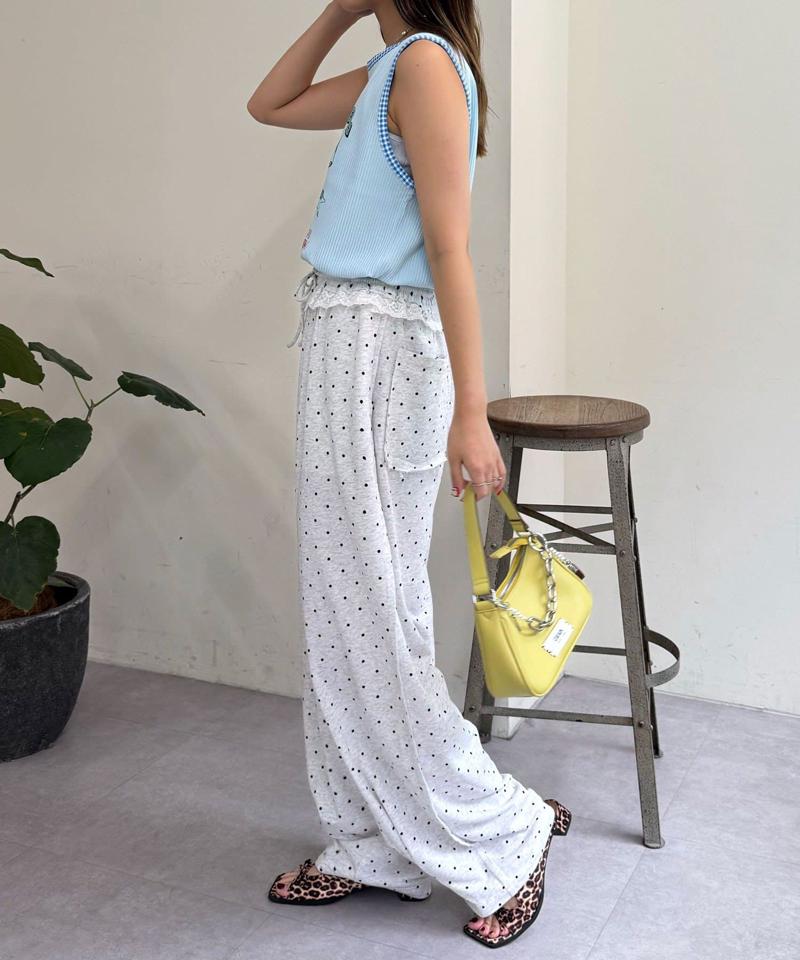 【HELLO.SANFRANCISCO/ハローサンフランシスコ】アソート柄レオパードパイピングタンク