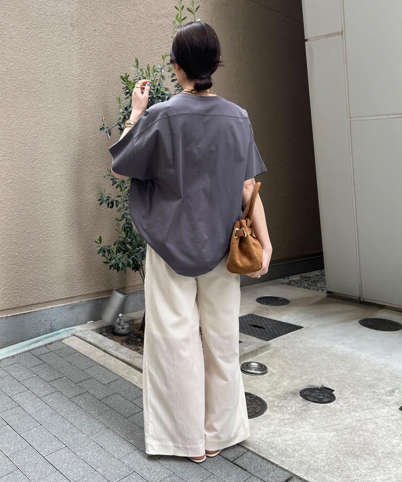 シアー楊柳イージーパンツ