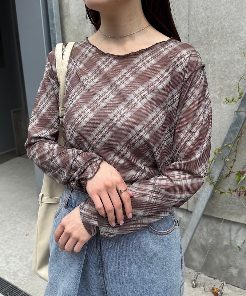 バイアスチェックプルオーバー